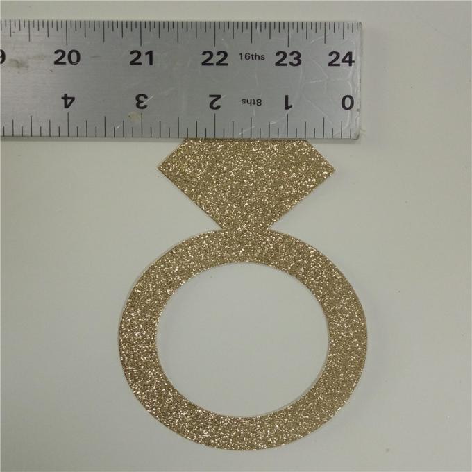 letras del papel del brillo del brillo 300gsm 5" anillo alto del papel del brillo del oro