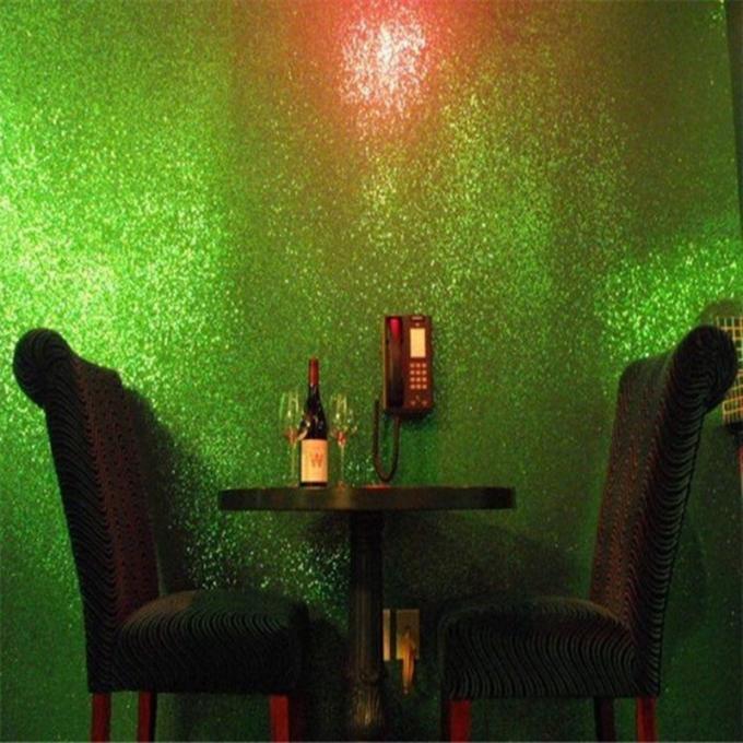 Papel pintado verde claro para el dormitorio, papel pintado del brillo del brillo del arte 3d