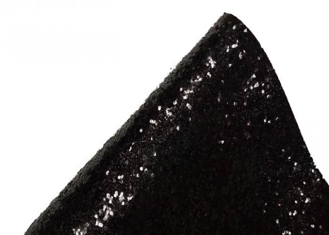 Papel pintado negro macizo los 25cm*138cm de los recubrimientos de paredes de la tela del brillo de la materia textil de la PU