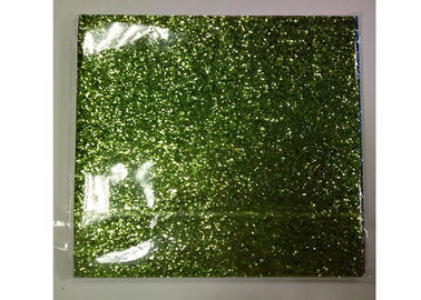 China Grueso macizo helado verde claro de la tela 0.55m m del brillo para los zapatos y el papel pintado fábrica