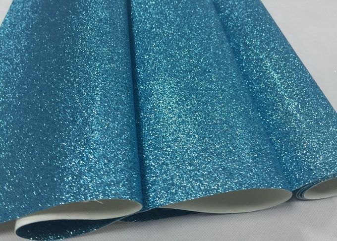 Papel pintado de la chispa del azul de océano de la tela del brillo para el recubrimiento de paredes del papel pintado