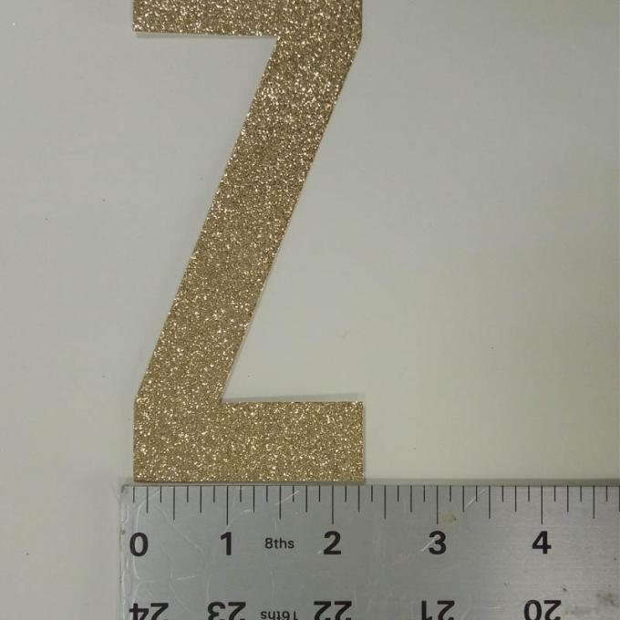 Las letras Z cortaron el papel grande del brillo con tintas de las letras 300gsm de la espuma del brillo para la fabricación de la tarjeta