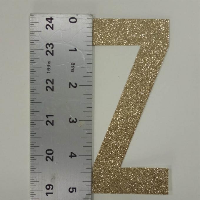 Las letras Z cortaron el papel grande del brillo con tintas de las letras 300gsm de la espuma del brillo para la fabricación de la tarjeta