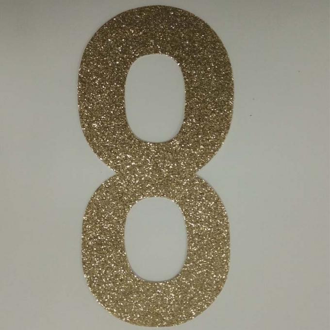 La altura 5" las letras de la cartulina del brillo del festival de la Navidad, numera 8 letras del brillo del alfabeto