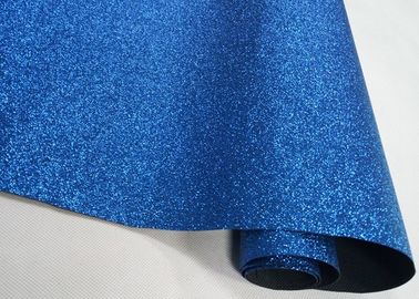 China Tela azul fina no tejida del brillo de la chispa, tela brillante real del brillo para el corredor de la tabla proveedor