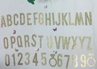 China letras 300gsm 5&quot; letras altas del papel del brillo del oro para la decoración del partido compañía